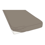 Kayori Shizu Topper Hoeslaken Perkal Taupe