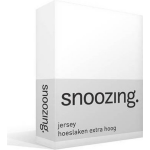 Snoozing - Hoeslaken - Extra Hoog - Jersey - 120x200 - - Wit