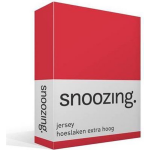 Snoozing - Hoeslaken - Extra Hoog - Jersey - 180x210 /220 - - Rood