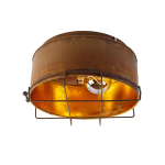 QAZQA Industriële plafondlamp roestbruin 35 cm - Barril