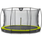 EXIT Toys Silhouette Verlaagde Trampoline Met Veiligheidsnet Rond - 427 Cm - Lime - Groen