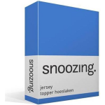 Snoozing Jersey - Topper Hoeslaken - Katoen - 200x200 - Meermin - Blauw