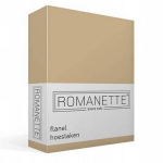 Romanette Flanel Hoeslaken - Lits-jumeaux (160x200 Cm) - Geel