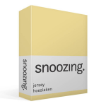 Snoozing Jersey Hoeslaken - 100% Gebreide Jersey Katoen - 1-persoons (70x200 Cm) - - Geel