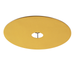QAZQA Velours platte lampenkap met goud 45 cm - Geel