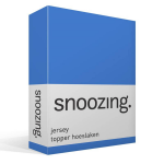 Snoozing Jersey - Topper Hoeslaken - Katoen - 140x200 - Meermin - Blauw