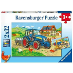 Ravensburger Puzzel Bouwplaats En Boerderij - 2 X 12 Stukjes