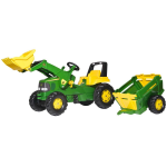 Rolly Toys Tractor JD Met Lader En Aanhanger - Groen