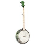 Ortega Falcon Series 5-string Banjo Transparent Green elektrisch-akoestische banjo met gigbag