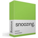 Snoozing - Katoen - Hoeslaken - 70x200 - Lime - Groen