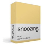 Snoozing - Flanel - Topper - Hoeslaken - 180x200 Cm - - Geel