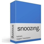 Snoozing - Katoen - Topper - Hoeslaken - 100x220 - Meermin - Blauw