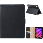 Fonu Premium Leren Boekmodel hoes iPad Mini 6 - 8.3 inch - Zwart