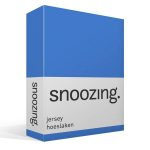 Snoozing Jersey Hoeslaken - 100% Gebreide Jersey Katoen - 2-persoons (120x200 Cm) - Meermin - Blauw