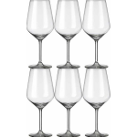 Royal Leerdam 6x Luxe Witte Wijn Glazen 370 Ml Carre - Wijnglazen