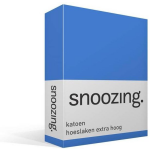 Snoozing - Katoen - Extra Hoog - Hoeslaken - 70x200 - Meermin - Blauw