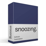 Snoozing - Katoen - Hoeslaken - 180x220 - Navy - Blauw