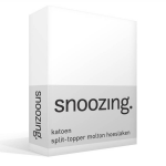 Snoozing - Molton - Split-topper - Hoeslaken - Katoen - 140x200 - Wit