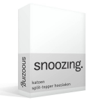 Snoozing - Katoen - Split-topper - Hoeslaken - Lits-jumeaux - 160x200 Cm - - Wit