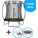 EXIT Toys Exit - Trampoline Met Veiligheidsnet, Verankeringsset En Afdekhoes - Op Poten - Silhouette - Rond - ø183cm - Zwart