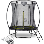 EXIT Toys Exit - Trampoline Met Veiligheidsnet, Verankeringsset En Ladder - Op Poten - Silhouette - Rond - ø183cm - Zwart