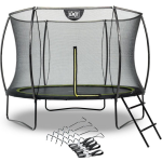 EXIT Toys Exit - Trampoline Met Veiligheidsnet, Verankeringsset En Ladder - Op Poten - Silhouette - Rond - ø244cm - Zwart