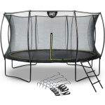 EXIT Toys Exit - Trampoline Met Veiligheidsnet, Verankeringsset En Ladder - Op Poten - Silhouette - Rond - ø366cm - Zwart