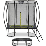 EXIT Toys Exit - Trampoline Met Veiligheidsnet, Afdekhoes En Ladder - Op Poten - Silhouette - Rechthoekig - 153x214cm - Zwart