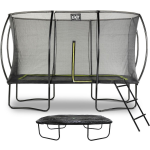 EXIT Toys Exit - Trampoline Met Veiligheidsnet, Afdekhoes En Ladder - Op Poten - Silhouette - Rechthoekig - 244x366cm - Zwart