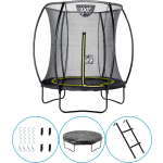 EXIT Toys Exit - Trampoline Met Veiligheidsnet, Afdekhoes, Ladder En Verankeringsset - ø183cm - Zwart