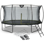 EXIT Toys Exit - Trampoline Met Veiligheidsnet, Verankeringsset En Ladder - Op Poten - Silhouette - Rond - ø427cm - Zwart