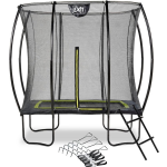 EXIT Toys Exit - Trampoline Met Veiligheidsnet, Verankeringsset En Ladder - 153x214cm - Zwart