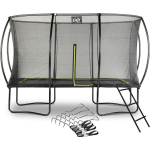 EXIT Toys Exit - Trampoline Met Veiligheidsnet, Verankeringsset En Ladder - 244x366cm - Zwart