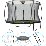 EXIT Toys Exit - Trampoline Met Veiligheidsnet, Afdekhoes, Ladder En Verankeringsset - ø244cm - Zwart