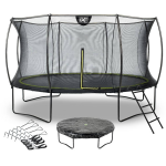 EXIT Toys Exit - Trampoline Met Veiligheidsnet, Afdekhoes, Ladder En Verankeringsset - ø366cm - Zwart