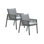 Garden Impressions Brendon Lounge Dining Stoel Licht - 2 Stuks - Grijs