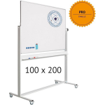 Smit Visual Whiteboard Verrijdbaar - Dubbelzijdig - Magnetisch - Emaille 120 X 180 Cm