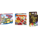 Hasbro Spellenbundel - Bordspel - 3 Stuks - Wie Is Het? & Phase 10 & Stef Stuntpiloot