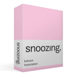 Snoozing - Katoen - Hoeslaken - 90x200 - - Roze