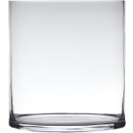 Transparante Home-basics Cylinder Vorm Vaas/vazen Van Glas 30 X 25 Cm - Vazen