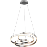 BES LED Led Hanglamp - Trion Yarino - 60w - Aanpasbare Kleur - Dimbaar - Rond - Mat Nikkel - Aluminium