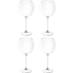 Santex Set Van 4x Stuks Rode Wijn/gin Tonic Ballon Glazen 650 Ml Van Onbreekbaar Transparant Kunststof - Wijnglazen