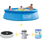Intex Zwembad - Easy Set - 305 X 76 Cm - Inclusief Solarzeil, Filterpomp & Filter - Blauw