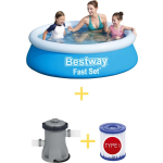 Bestway Zwembad - Fast Set - 183 X 51 Cm - Inclusief Filterpomp & Filter - Blauw