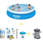 Bestway Zwembad - Fast Set - 366 X 76 Cm - Inclusief Ways Onderhoudspakket & Filterpomp - Blauw
