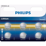 Philips Lithium Cr2032 Blister 6