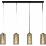 Freelight Hanglamp Cestino 4 Lichts L 120 Cm - Goud