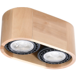 Lamponline Plafondlamp Basic 2 Lichts Hout - Bruin