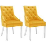 Vidaxl Eetkamerstoelen 2 St Fluweel - Geel