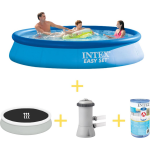Intex Zwembad - Easy Set - 366 X 76 Cm - Inclusief Solarzeil, Filterpomp & Filter - Blauw